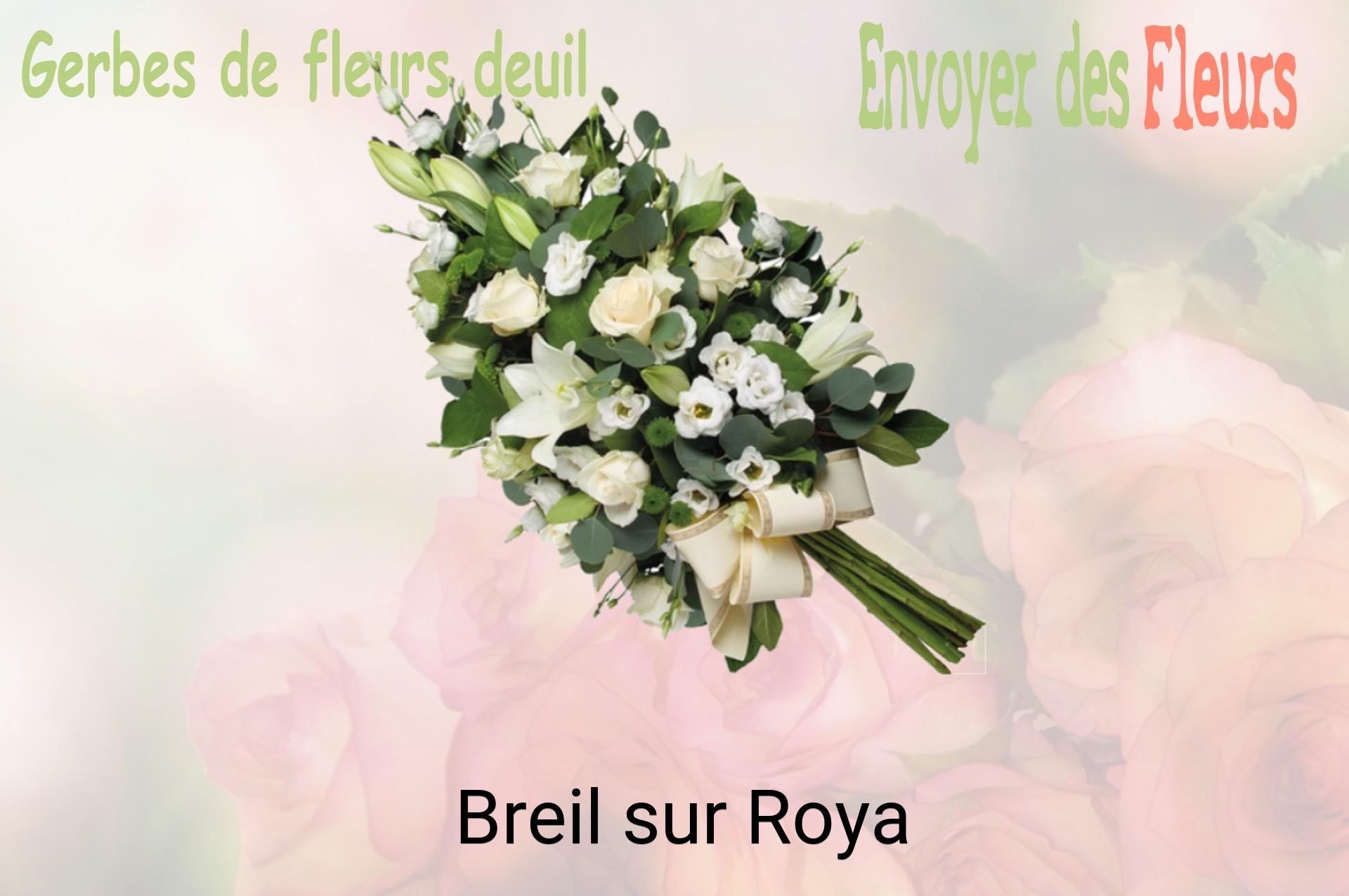 Gerbe de fleurs de deuil livrée à Breil-sur-Roya